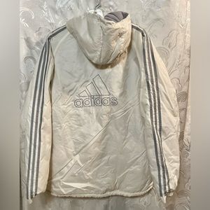 Adidas White Nylon Reversible Coat